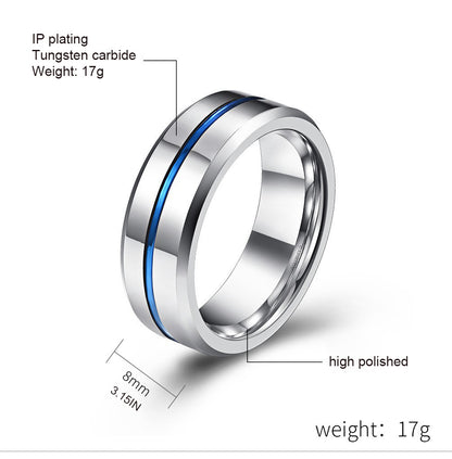 A Minimalist Men's Ring Made Of Tungsten Steel, Perfect As A Gift