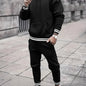 Men's Casual Sportswear Set - Solid Color Hoodie & Joggers, Polyester Blend, Pockets Included - Perfect for Fall/Winter, Jogging Pants