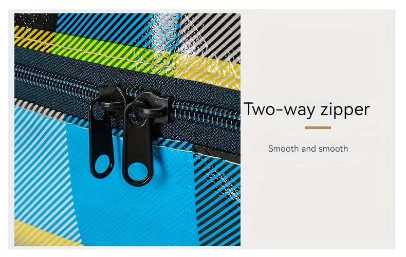 1pc Large Capacity Hanging Storage Bag, Moving Packaging Storage Bag, Waterproof Storage Bag With Zippers & Reinforced Handle, Suitable For Student Back To School