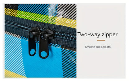 1pc Large Capacity Hanging Storage Bag, Moving Packaging Storage Bag, Waterproof Storage Bag With Zippers & Reinforced Handle, Suitable For Student Back To School