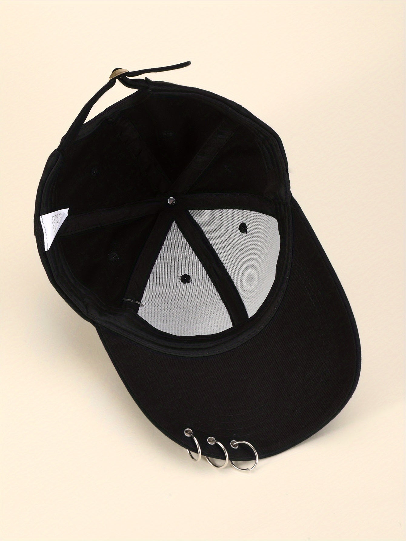 1pc 1pc Unisex Trendy Sunshade Adjustable Baseball Cap With Rivets For Outdoor Sport