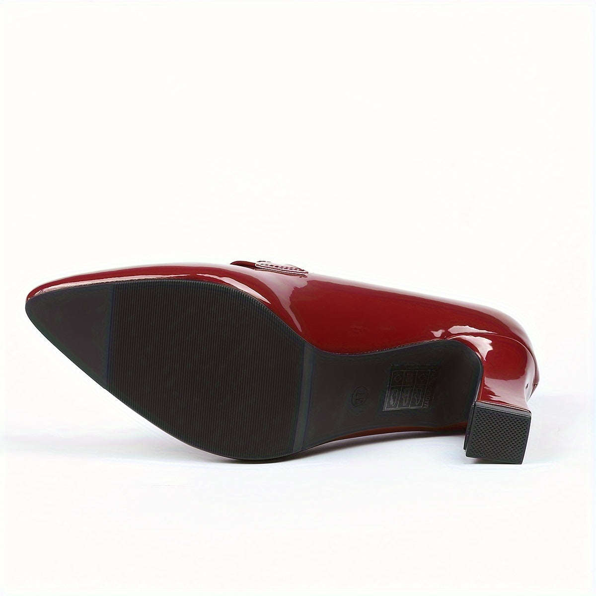 Women's Solid Color Shoes, Point Toe Slip On Chunky Heel Velvet Warm Lightweight Shoes, Outdoor Comfy Shoes