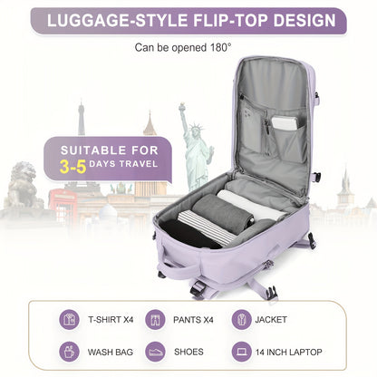 Large Capacity Multifunctional Leisure Backpack for Travel, with Dry Wet Separation Layer and Independent Shoe Compartment, and Anti-Theft Zipper Pocket, Lightweight and Portable, Suitable for Trave