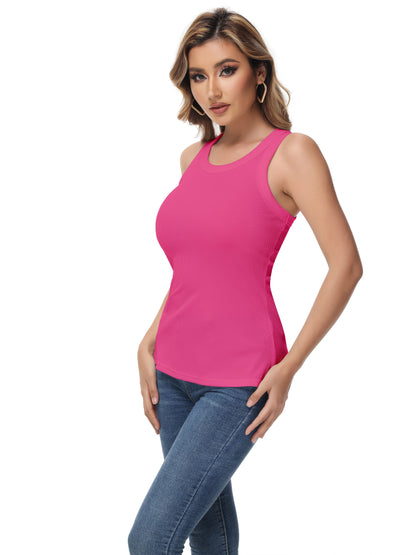 Women Sleeveless Sports Tank Top, Workout Casual Rib Basic Slim Fit Sports Tank Top, Women's Activewear for Koningsdag/King's Day