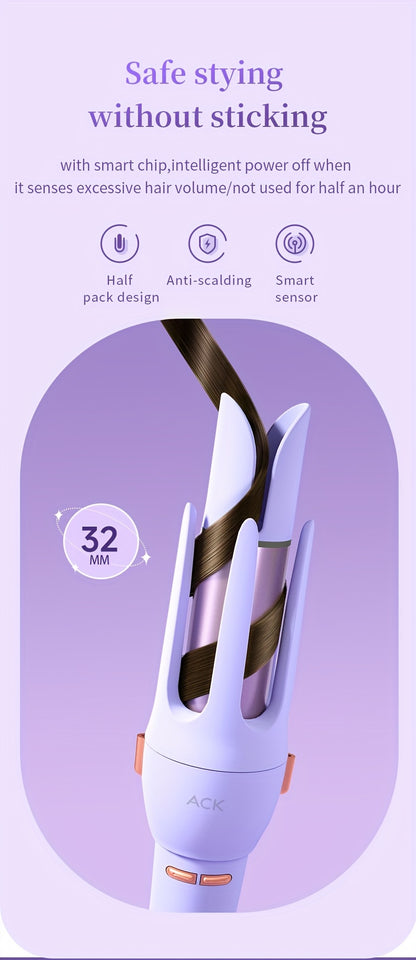 Luxurious Automatic Curling Iron Wand - Professional Ceramic Rollers/Straighteners with Rotating Function, Easy-to-Use, Fast Heating, Long-Lasting Curls, and Salon-Quality Results