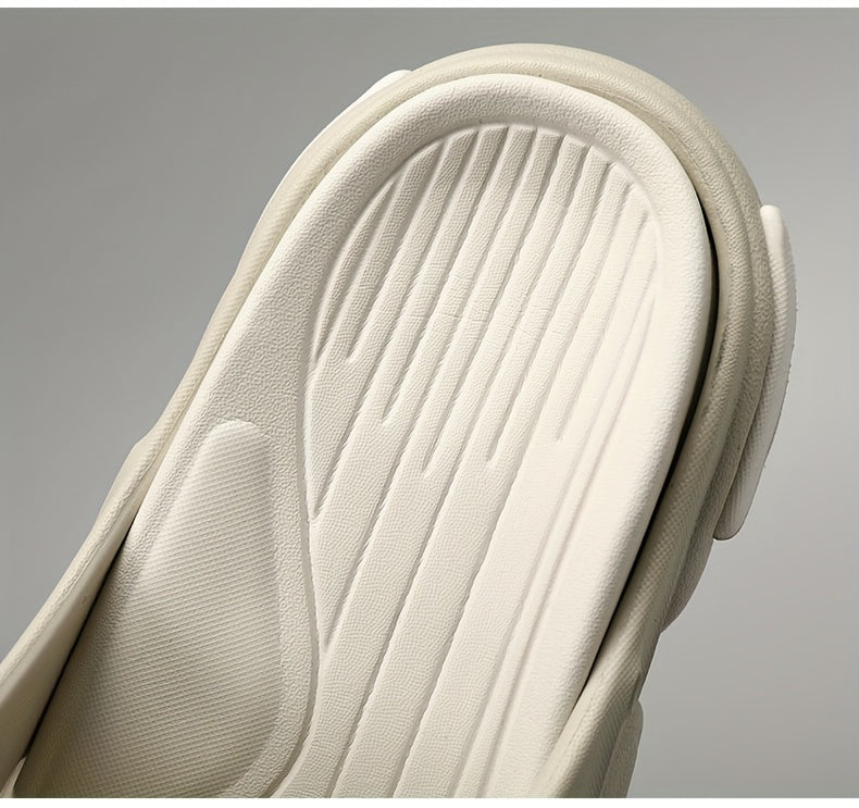 Cloud Slides Teardrop Motif Print Pillow Slippers - Non-Slip, Open-Toe, Breathable, Soft EVA Insoles, Slip-On Design, Perfect for Indoor, Outdoor, Beach, and Shower Use in Spring and Summer