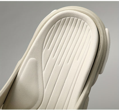 Cloud Slides Teardrop Motif Print Pillow Slippers - Non-Slip, Open-Toe, Breathable, Soft EVA Insoles, Slip-On Design, Perfect for Indoor, Outdoor, Beach, and Shower Use in Spring and Summer