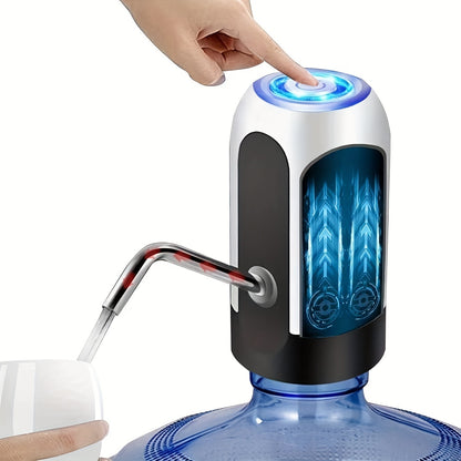 USB-Rechargeable Automatic Water Bottle Pump: Fits 3-5 Gallon Bottles - Portable, Safe & Versatile for Camping, Home, and More