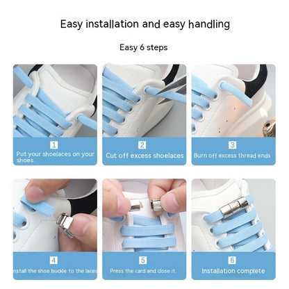 New Lightweight Button Switch Buckle Tie-Free Shoelaces For Adults