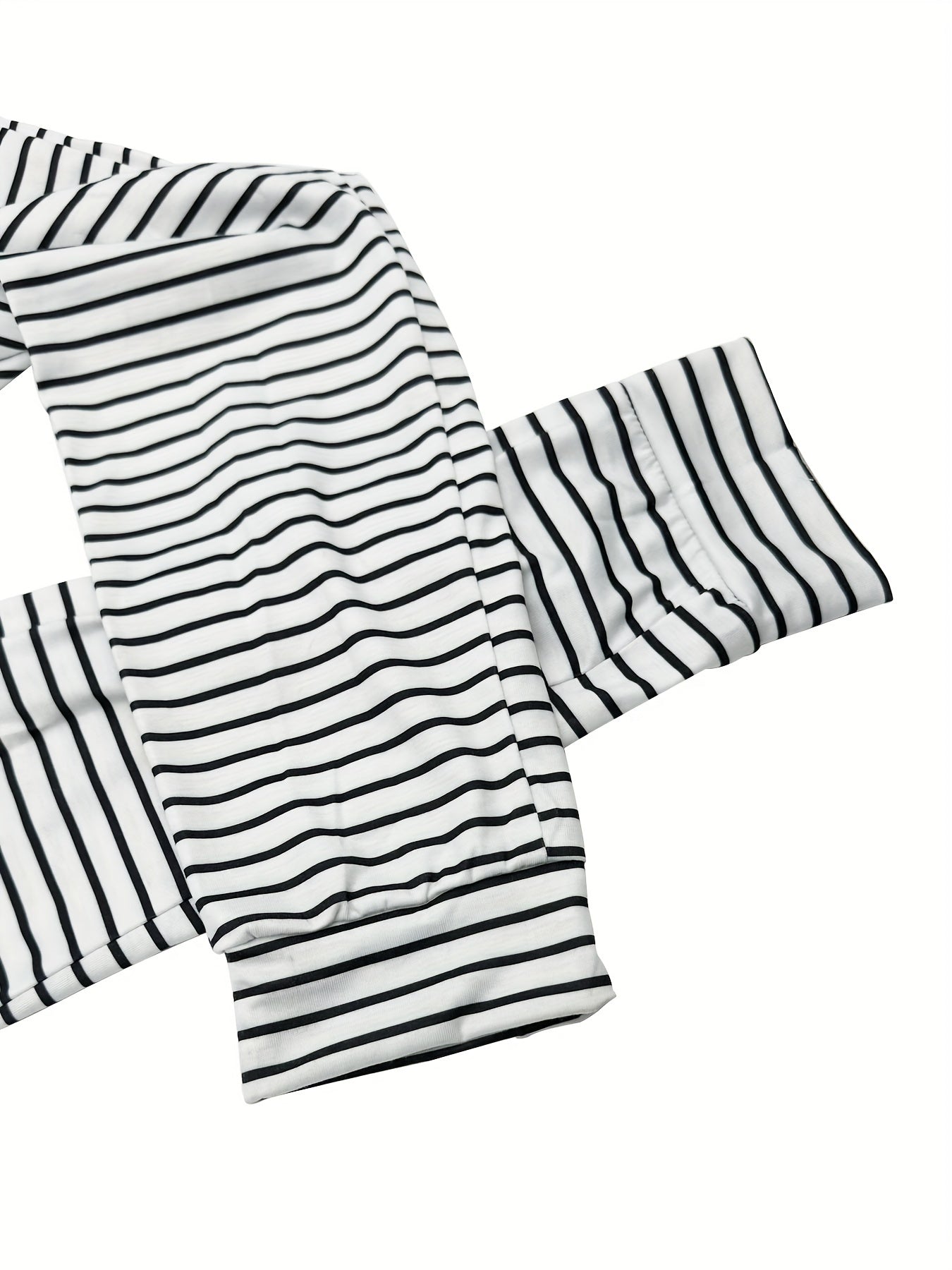 Striped Off Shoulder Drawstring Jumpsuit, Casual Short Sleeve Slim Jumpsuit For Spring & Summer, Women's Clothing