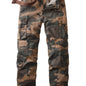 Camouflage Pattern Cotton Tactical Pants, Multi Pocket Cargo Pants