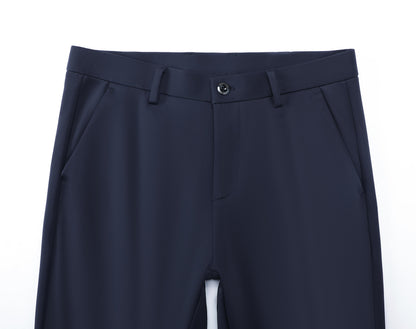 Men's Warm Thick Stretch Dress Pants for Fall/Winter Business Formal Wear