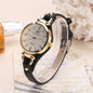 Elegant Quartz Ladies Watch - Boho Chic Leather Strap, Japanese Movement, Shock-Resistant with Stud Embellishments