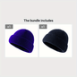 1pc Fashionable Cuffed Windproof Knit Dome Beanie Hat For Men And Women