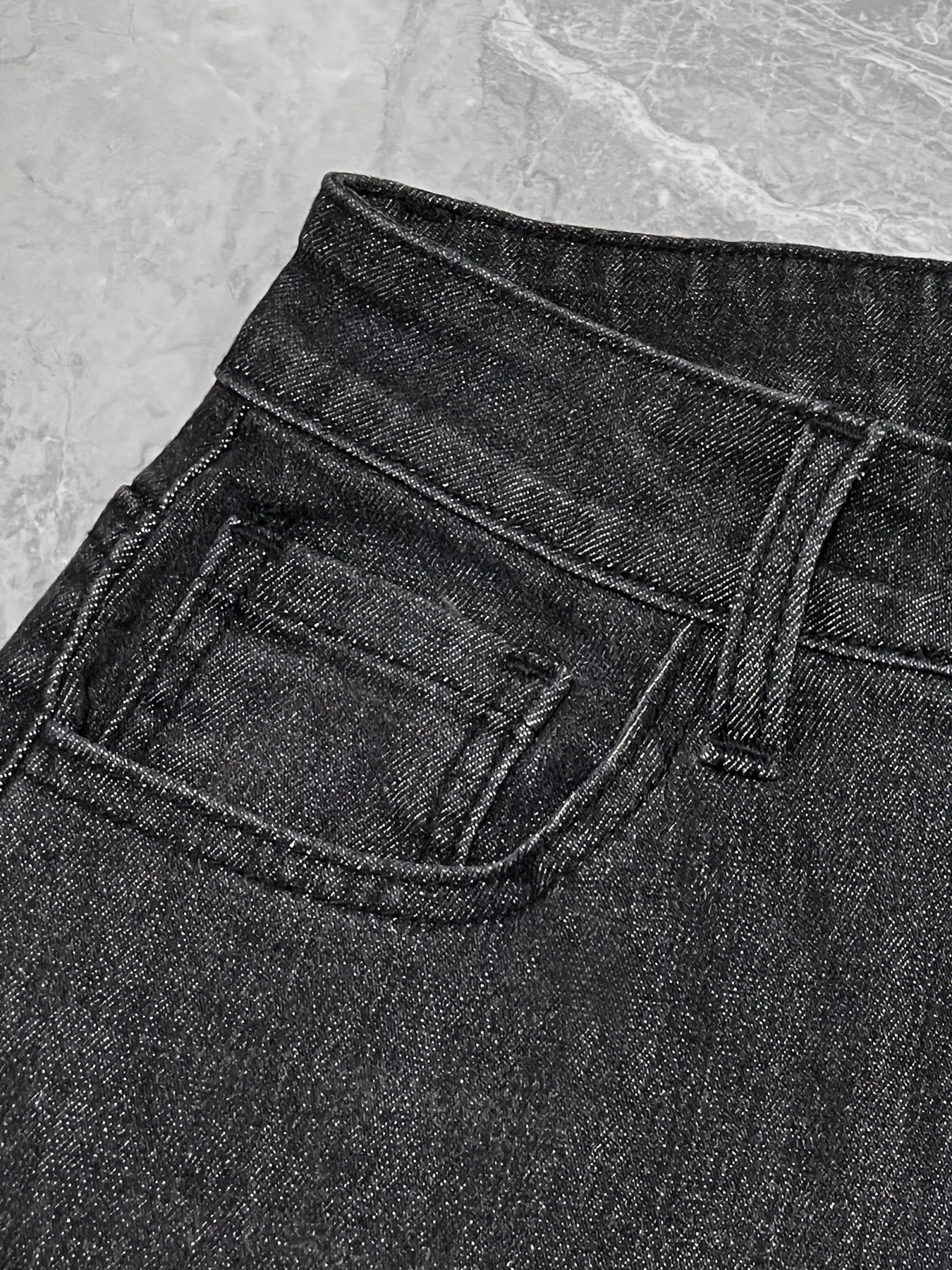 High-Rise Blue Raw Hem Flare Jeans - Slim Fit Bell Bottoms for Women - High-Stretch Denim Clothing with Trendy Style