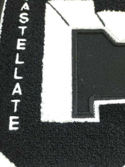 Mens Fashionable Letter Print Varsity Jacket - Color Block Button Up for Spring/Fall - Casual Style Perfect for School or Baseball