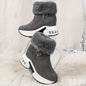 Women's Platform Short Boots, Comfortable Side Zipper Ankle Boots, Stylish Plush Lined Boots