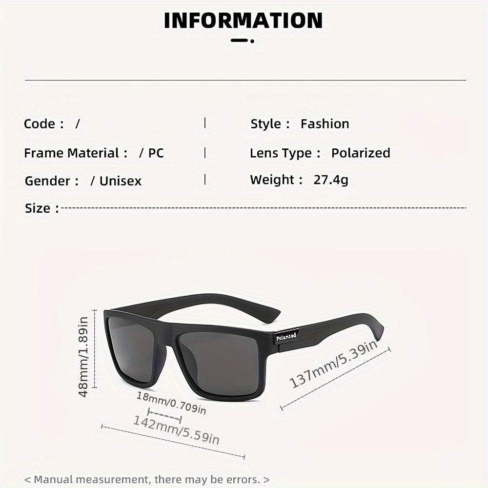Polarized Cycling Fishing Running Men Glasses, Windproof Fashion Eyewear, TAC Lens Vintage Style