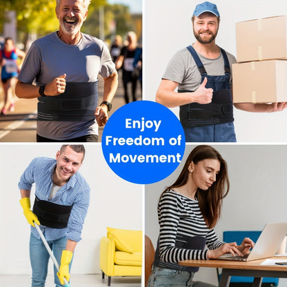 Anti-Skid Design Back Brace, Back Support Belt For Women & Men, Breathable Lower Back Brace With Lumbar Pad