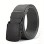 1pc Men's Automatic Buckle Tactical Canvas Belt For Work, Outdoor Sports, Military