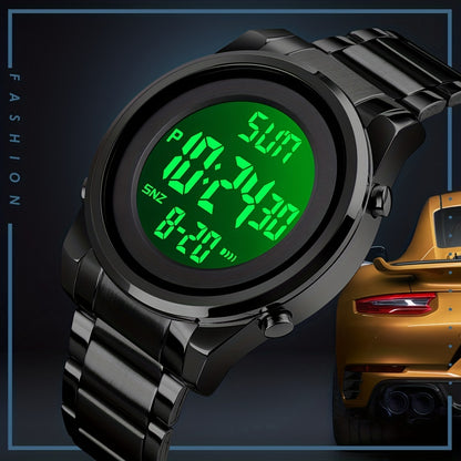 Multifunctional LED Night Light Timing Alarm Watch - Men's Fashion Digital Watch with Date Display, Stopwatch, and Alarm Reminders - Ideal Gift for Men