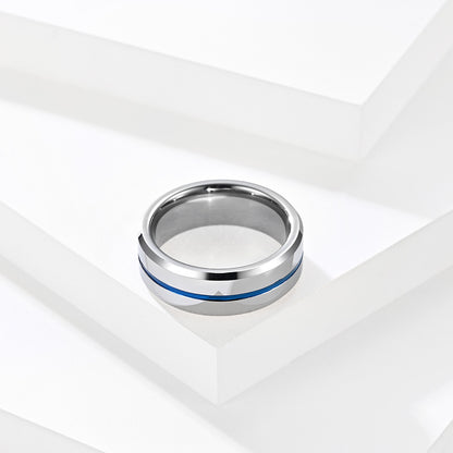 A Minimalist Men's Ring Made Of Tungsten Steel, Perfect As A Gift