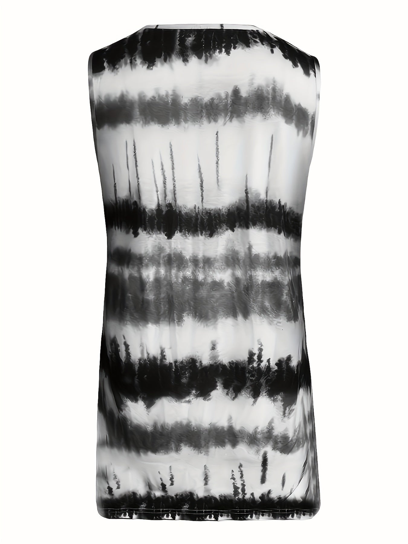 Elegant Tie Dye V-Neck Tank Top – Comfort Stretch, All-Season Chic & Durable