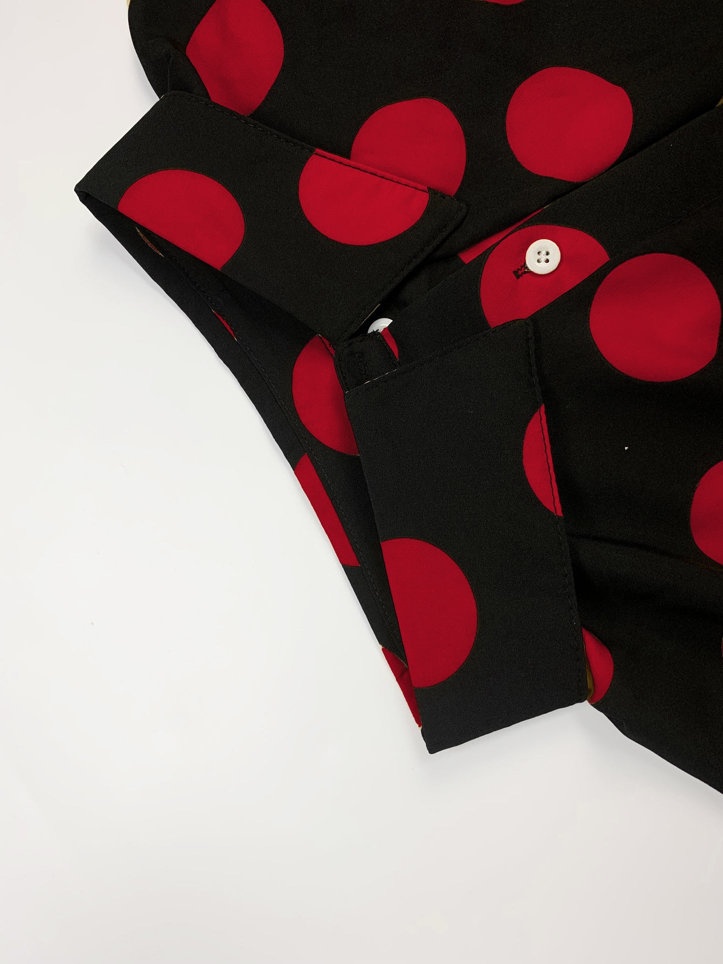 Elegant Plus Size Polka Dots Print Maxi Dress - Women's Button Up Collared Belted