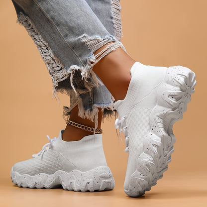 Thick Sole Shock Absorption Octopus Sneakers, Mesh Breathable Non Slip Running Shoes, Wear Resistance Sport Shoes For Running Walking Jogging