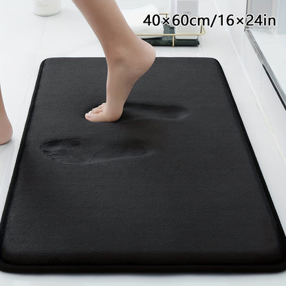 1PC Sponge Flat Bathroom Anti-slip Mat, Bathroom Water Absorption Anti-skid Mat, Bathroom Doormat, Bedroom Carpet, Floor Mat, kitchen Area Rugs, Laundry, bedrooom, shower, indoor mat