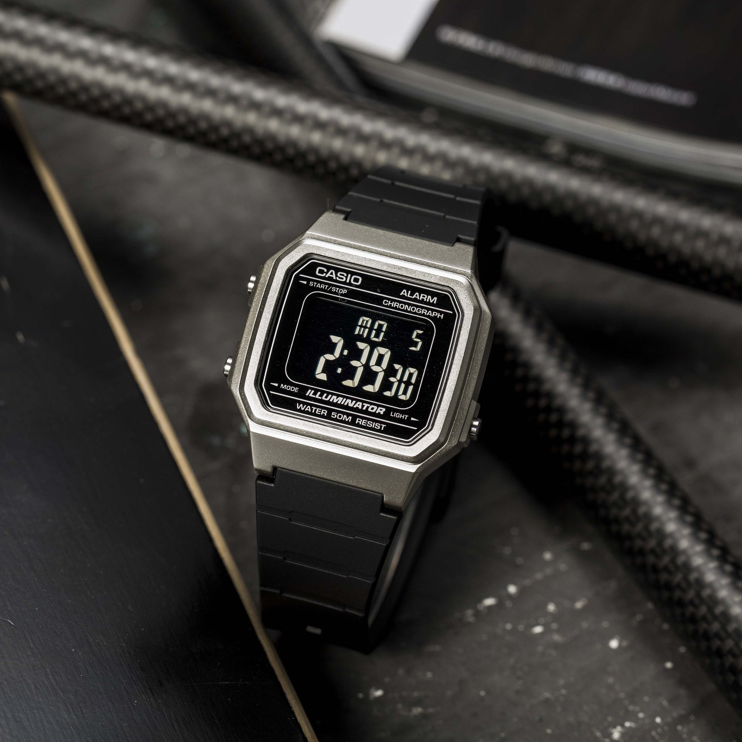 Casio Chronograph Sports Watch - Water Resistant 50M Digital Alarm Wrist Watch for Men and Women with Resin Strap and Electronic Features