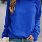 Solid Pullover Sweatshirt, Long Sleeve Crew Neck Sweatshirt, Casual Tops For Fall & Winter, Women's Clothing