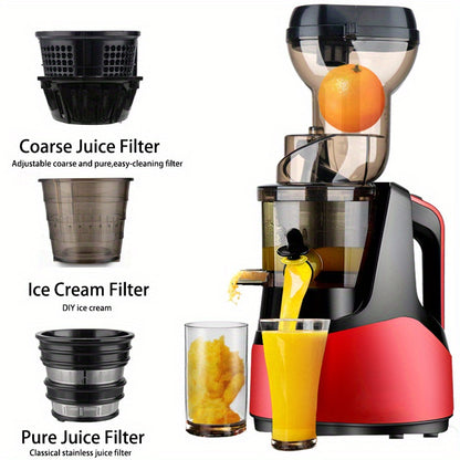 1pc US Plug Hilton Slow Juicer, Cold Press Juice Extractor Masticating Juicer Fruits And Vagetables Juicer