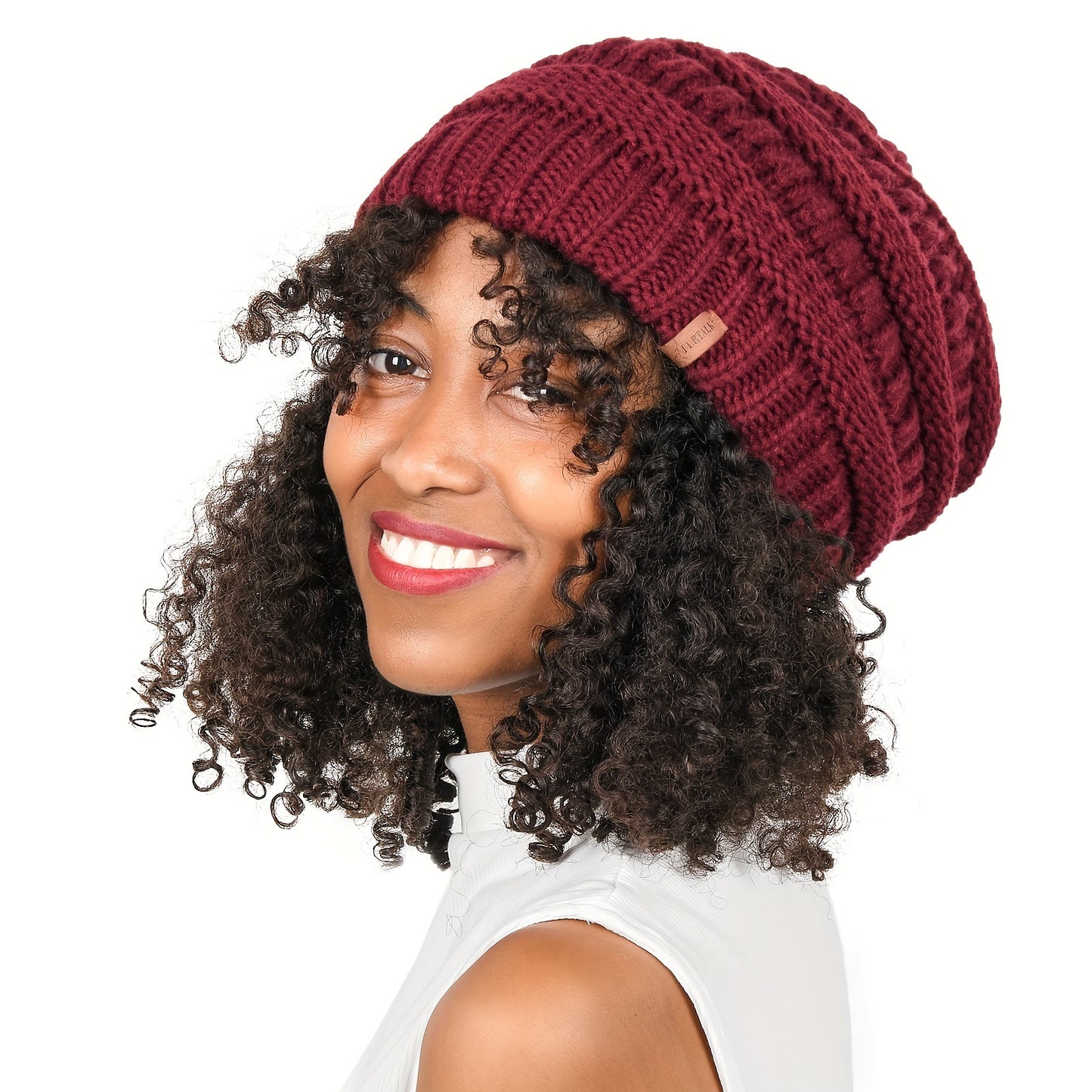 1pc Premium Winter Slouchy Beanie Hat - Soft Satin Lined, Chunky Cable Knit, Warm and Cozy, Ideal Gift for Men, Perfect for Cold Weather, Outdoor Activities, and Casual Daily Wear