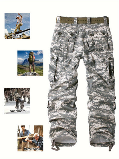 Cotton Men's Multi Pocket Camouflage Pattern Cargo Pants, Tactical Pants