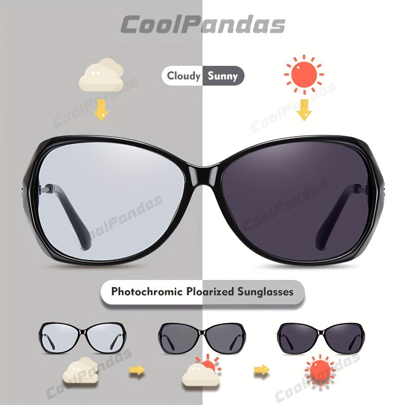 Fashion Design HD Photochromic Sunglasses For Women Polarized Glasses Driving Travel Oversized Ultralight Luxury Ladies Eyewear best gifts for Mother's Day