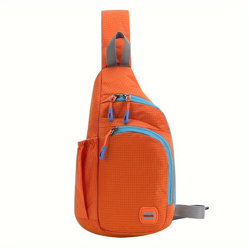 Rugged Waterproof Nylon Waist Pack - Stylish Sling Bag with Secure Zipper Compartment & Handy Side Pocket for Outdoor Adventures