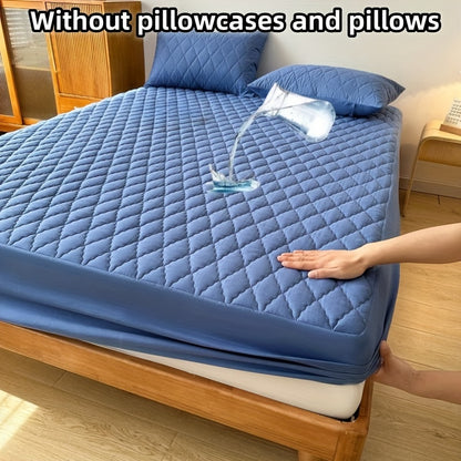 1pc waterproof mattress cover non-slip mattress cover hotel bedroom dormitory mattress protection cover simple solid color