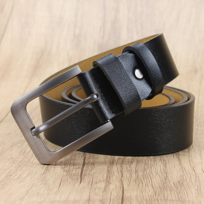 1pc Pu Leather Strap, Fashion Pin Buckle Belts For Men
