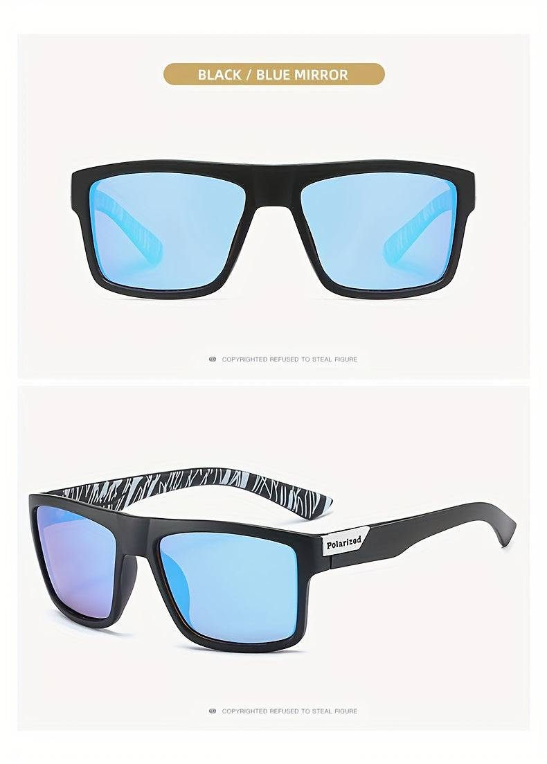 Polarized Cycling Fishing Running Men Glasses, Windproof Fashion Eyewear, TAC Lens Vintage Style