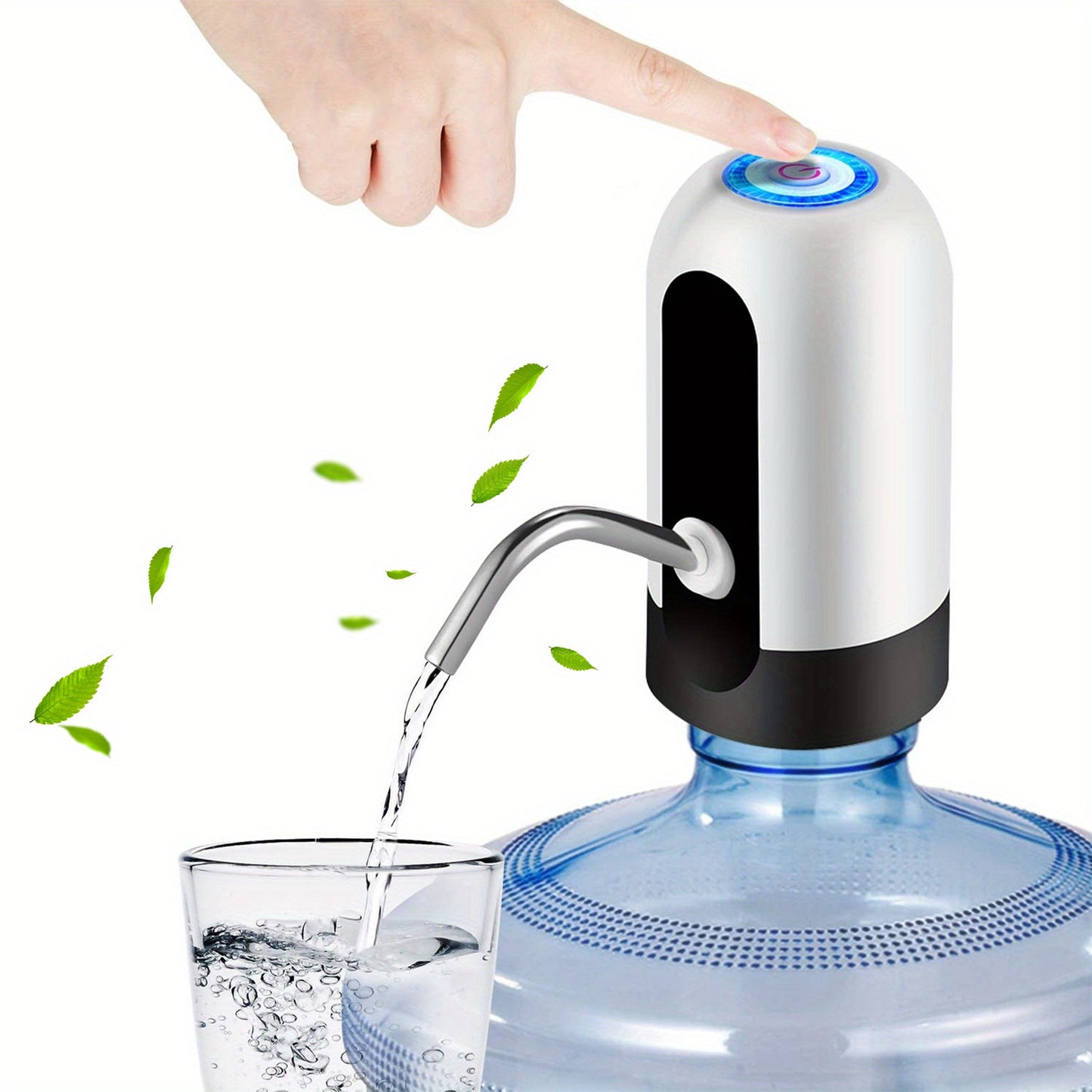 USB-Rechargeable Automatic Water Bottle Pump: Fits 3-5 Gallon Bottles - Portable, Safe & Versatile for Camping, Home, and More