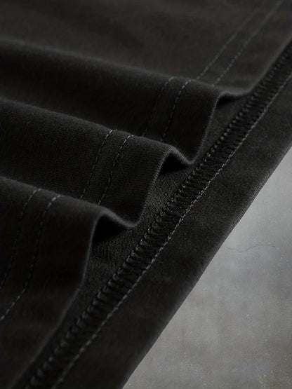 Stylish Basketball Player Pattern Print Men's Comfy Chic T-shirt, Graphic Tee Men's Summer Outdoor Clothes, Men's Clothing, Tops For Men, For Halloween