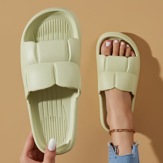 Soft & Silent EVA Slippers: Quick-Drying, Anti-Skid, Stylish Striped Design for Indoor/Outdoor Comfort