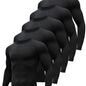 [HOPLYNN Compression Shirts] 5pcs HOPLYNN Men's Compression Shirts - Breathable Polyester Blend, Long Sleeve Athletic Base Layer Tops for Workout & Outdoor Activities, Machine Washable