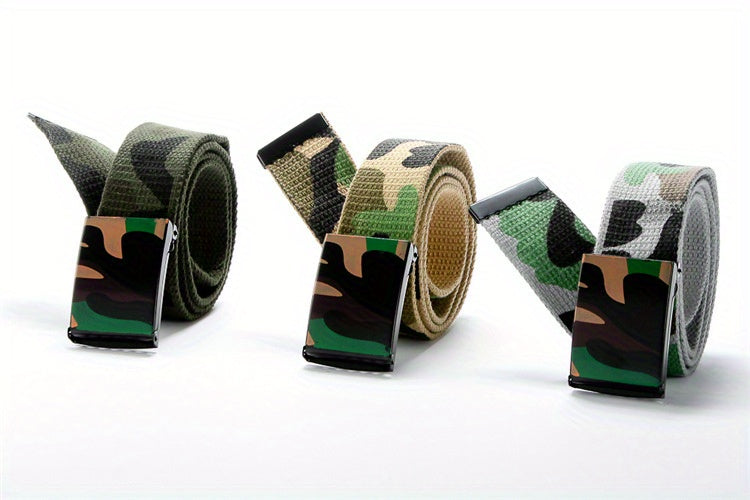 Fashion Camouflage Belt Street Dance Belt Casual Trousers Belt Canvas Belt For Men