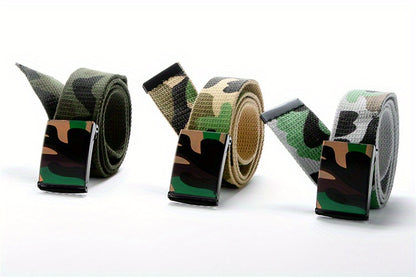 Fashion Camouflage Belt Street Dance Belt Casual Trousers Belt Canvas Belt For Men