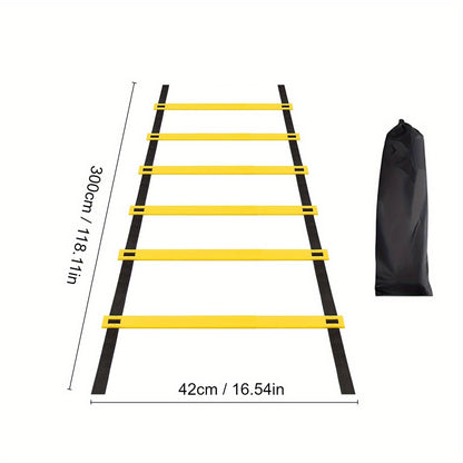 Agility Ladder With Storage Bag Speed Training Equipment With Storage Bag, Football Soccer Fitness Feet Training Training Ladder