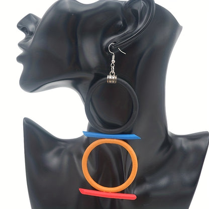 Exaggerated Long Dangle Earrings Bohemian Style Personality Design Rubber Jewelry Unique Party Ear Accessories