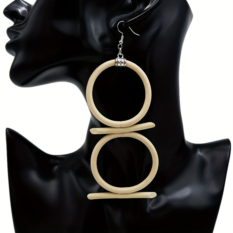 Exaggerated Long Dangle Earrings Bohemian Style Personality Design Rubber Jewelry Unique Party Ear Accessories