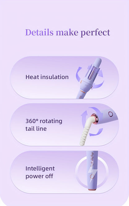 Luxurious Automatic Curling Iron Wand - Professional Ceramic Rollers/Straighteners with Rotating Function, Easy-to-Use, Fast Heating, Long-Lasting Curls, and Salon-Quality Results
